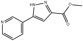 5-(吡啶-3-基)-1H-吡唑-3-甲酸甲酯 结构式