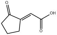 (E)-2-(2-氧代环戊基)乙酸 结构式