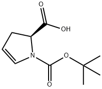 (S)-1-BOC-2,3-DIHYDRO-1H-PYRROLE-2-CARBOXYLIC ACID 结构式