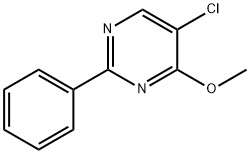 5-氯-4-甲氧基-2-苯基嘧啶 结构式