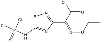 (Z)-5-[二氯亚膦酰氨基]-ALPHA-(乙氧基亚氨基)-1,2,4-噻二唑-3-乙酰氯 结构式