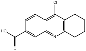 9-chloro-5,6,7,8-tetrahydroacridine-3-carboxylic acid 结构式
