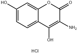 3-氨基-4,7-二羟基香豆素盐酸盐 结构式