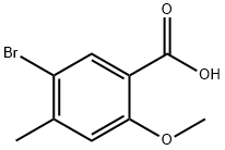 5-溴-2-甲氧基-4-甲基苯甲酸 结构式