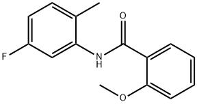 N-(5-氟-2-甲基苯基)-2-甲氧基苯甲酰胺 结构式