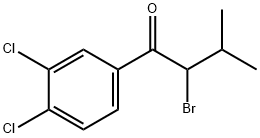 2-溴-1-(3,4-二氯苯基)-3-甲基丁-1-酮 结构式