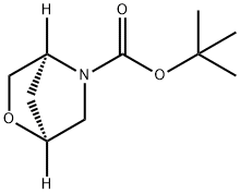 (1S,4S)-2-氧杂-5-氮杂二环[2.2.1]庚烷-5-羧酸叔丁酯 结构式