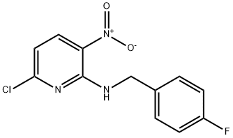 6-Chloro-N-[(4-fluorophenyl)Methyl]-3-nitro-2-pyridinaMine 结构式