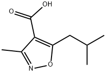 5-异丁基-3-甲基异恶唑-4-羧酸 结构式