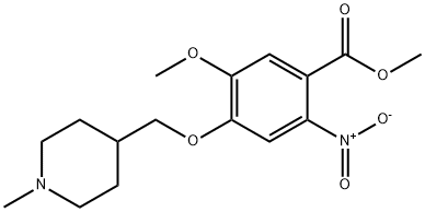 5-甲氧基-4-(1-甲基-4-甲氧基哌啶)-2-硝基苯甲酸甲酯 结构式