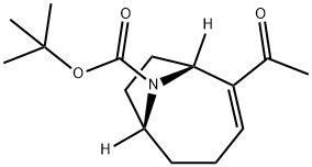 9-Azabicyclo[4.2.1]non-2-ene-9-carboxylicacid, 2-acetyl-, 1,1-diMethylethyl ester, (1R)- (9CI) 结构式