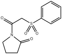 1-(phenylsulfonylacetyl)pyrrolidin-2-one 结构式