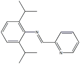 (E)-2,6-二异丙基-N-(吡啶-2-基亚甲基)苯胺 结构式