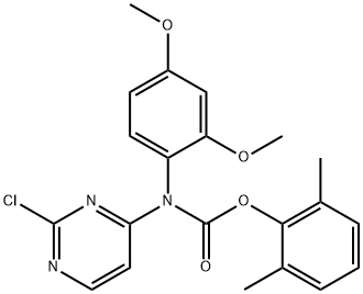 2,6-diMethylphenyl 2-chloropyriMidin-4-yl(2,4-diMethoxyphenyl)carbaMate 结构式