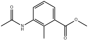 3-乙酰氨基-2-甲基苯甲酸甲酯 结构式