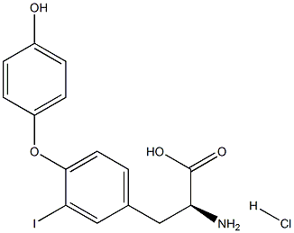 L-3-碘甲腺原氨酸盐酸盐 结构式