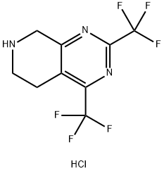 5,6,7,8-四氢-2,4-双(三氟甲基)吡啶并[3,4-D]嘧啶盐酸盐 结构式