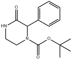 3-氧代-2-苯基哌嗪-1-羧酸叔丁酯 结构式