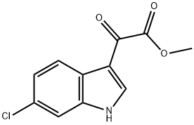 2-(6-氯-1H-吲哚-3-基)-2-氧代乙酸甲酯 结构式