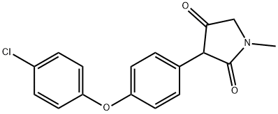 3-(2-(4-氯苯氧基)苯基)-1-甲基吡咯烷-2,4-二酮 结构式