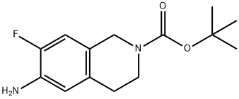 6-氨基-7-氟-3,4-二氢异喹啉-2(1H)-羧酸叔丁酯 结构式