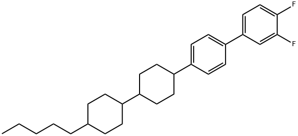 3,4-二氟-4'-(4'-戊基[1,1'-联环己烷]-4-基)-1,1'-联苯 结构式