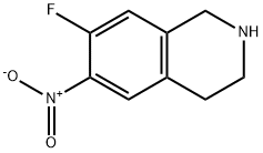 7-氟-6-硝基-1,2,3,4-四氢异喹啉 结构式