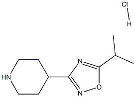 5-异丙基-3-(哌啶-4-基)-1,2,4-恶二唑盐酸盐 结构式