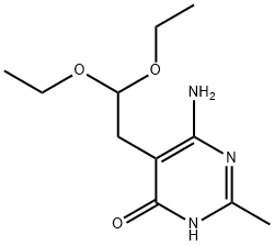 6 - 氨基 - 5 - (2,2 - 二乙氧基 - 乙基) - 2 - 甲基 - 3H - 嘧啶 - 4 - 酮 结构式