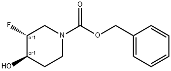 TRANS-1-CBZ-3-FLUORO-4-HYDROXYPIPERIDINE 结构式