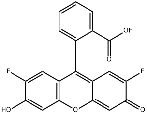 2-(2,7-Difluoro-6-hydroxy-3-oxo-3H-xanthen-9-yl)benzoic Acid 结构式