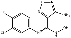 4-氨基-N-(3-氯-4-氟苯基)-N'-羟基-1,2,5-恶二唑-3-甲脒 结构式