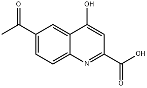 6-Acetyl-4-hydroxy-quinoline-2-carboxylic acid 结构式