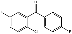 (2-氯-5-碘苯基)(4-氟苯基)甲酮 结构式