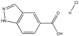 1H-吲唑-5-羧酸盐酸盐 结构式