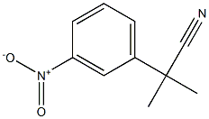 2-甲基-2-(3-硝基苯基)丙腈 结构式