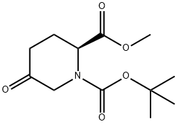 (S) - 1 - 叔 - 丁基2 - 甲基5 - 哌啶酮 - 1,2 - 二羧酸 结构式