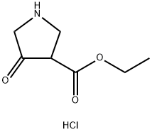 4-氧代-3-吡咯烷羧酸乙酯盐酸盐 结构式