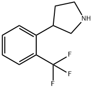 3-(2-三氟甲基苯基)吡咯烷盐酸盐 结构式