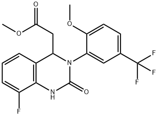 2-(8-氟-3-(2-甲氧基-5-(三氟甲基)苯基)-2-氧代-1,2,3,4-四氢喹唑啉-4-基 结构式
