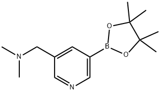 3-吡啶甲胺,N,N-二甲基-5-(4,4,5,5-四甲基-1,3,2-二氧杂环戊硼烷-2-基)- 结构式