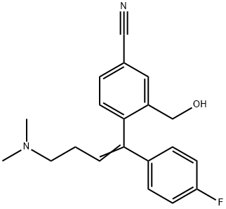 4-[4-(diMethylaMino)-1-(4-fluorophenyl)-1-buten-1-yl]-3-(hydroxyMethyl)-benzonitrile (CitalopraM Olefinic IMpurity) 结构式