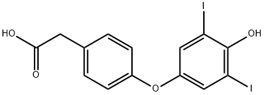 4-(3-碘-4-羟基苯氧基)-3-碘苯乙酸 结构式
