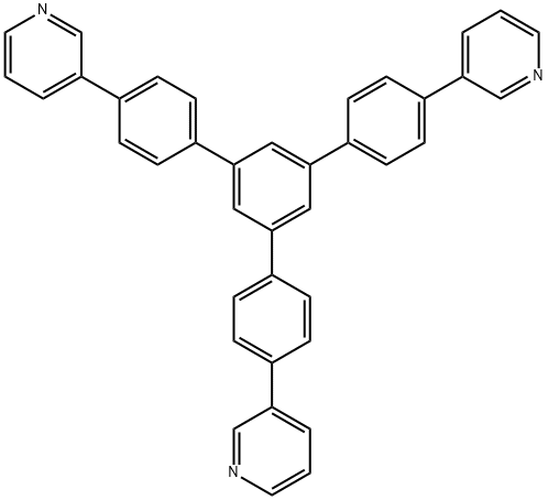 1,3,5-三(4-吡啶-3-基苯基)苯 结构式