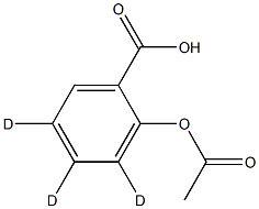 乙酰水杨酸-D3 结构式