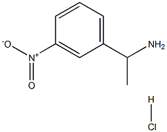 1-(3-硝基苯基)乙胺盐酸盐 结构式