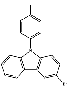 3-溴-9-(4-氟苯基)-9H-咔唑 结构式