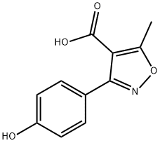 3-(4-羟基苯基)-5-甲基异噁唑-4-甲酸 结构式