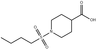 1-(丁烷-1-磺酰)哌啶-4-羧酸 结构式