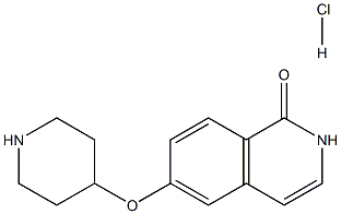 6-(哌啶-4-氧基)异喹啉-1(2H)-酮盐酸盐 结构式